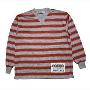 South Mountain VTG 80s College Sportswear Striped Long Sleeve Shirt Large